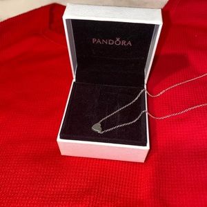 NEW Pandora Silver Heart Necklace